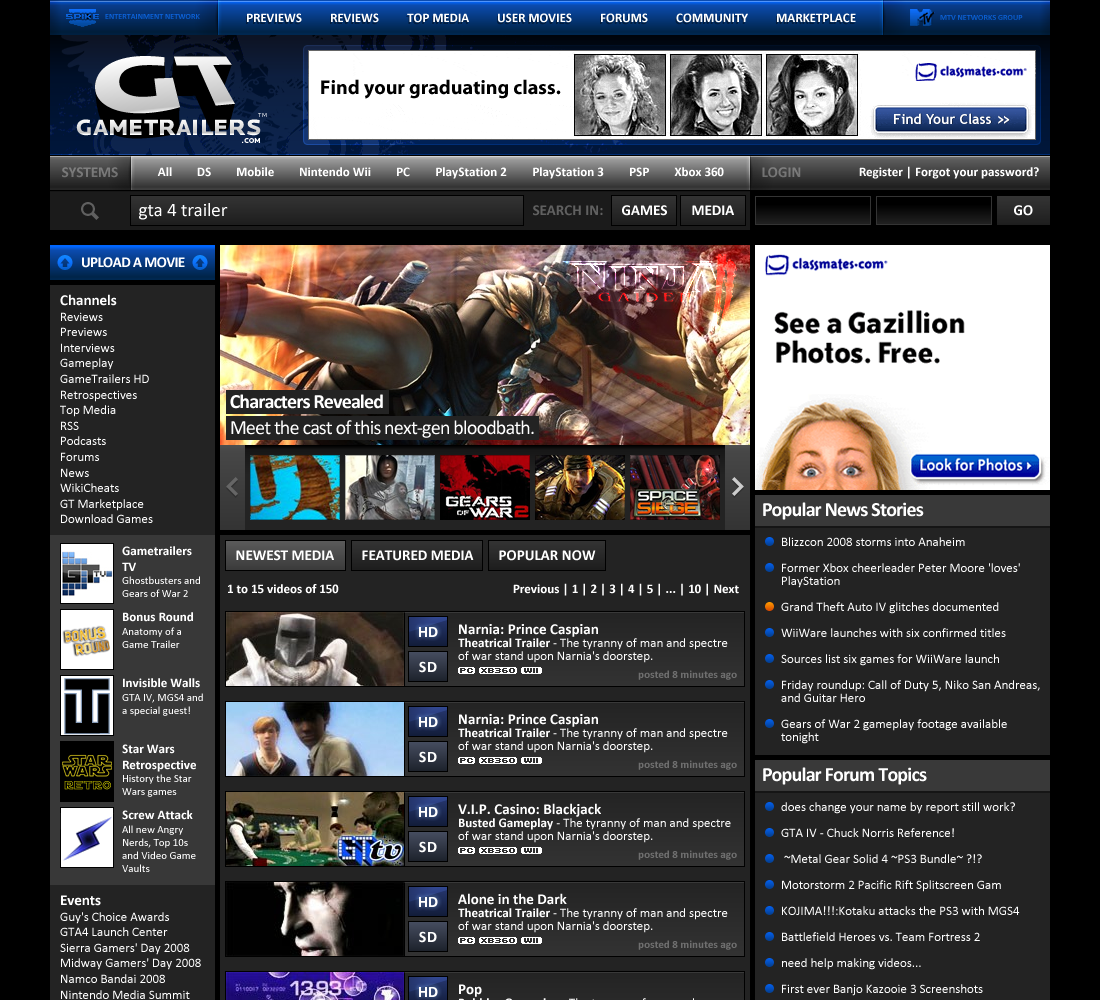 Gametrailers 7 Design Proposal