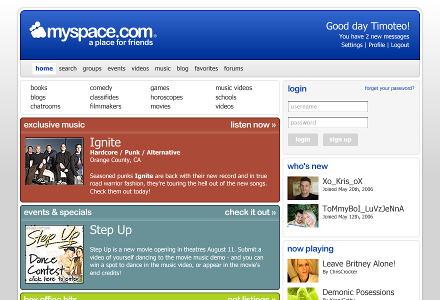 Myspace Redesign: Updated v1.5 by BlakliteGraphics on DeviantArt