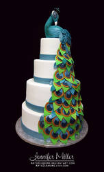 Peacock Wedding Cake by ArteDiAmore
