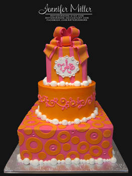 Pink and Orange Cake