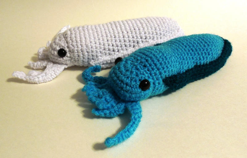 Crochet Cuttlefish pattern available by StarbeamerPatterns on DeviantArt