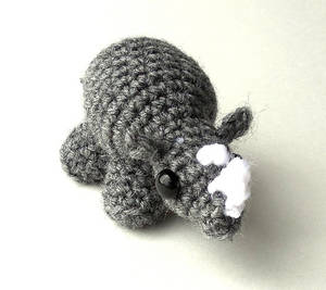 Miniature Rhino Amigurumi pattern available by StarbeamerPatterns