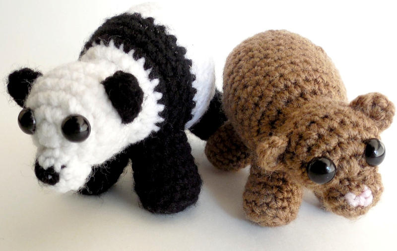 Bear and Panda Amigurumi/Plush Toy pattern availab by StarbeamerPatterns