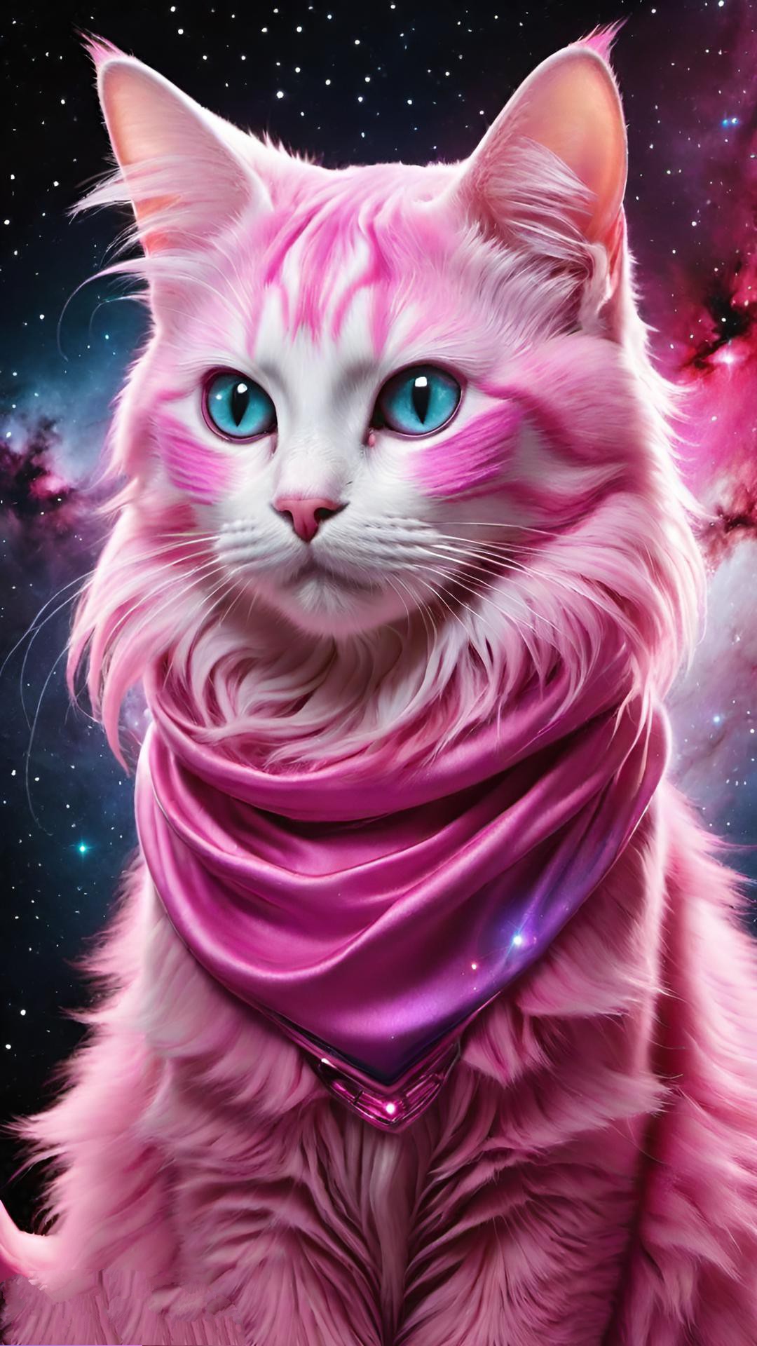 Pink cat by EarthSkyFLY on DeviantArt