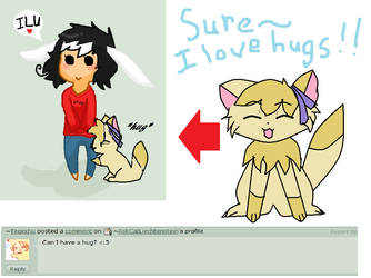 question 1 - a hug?