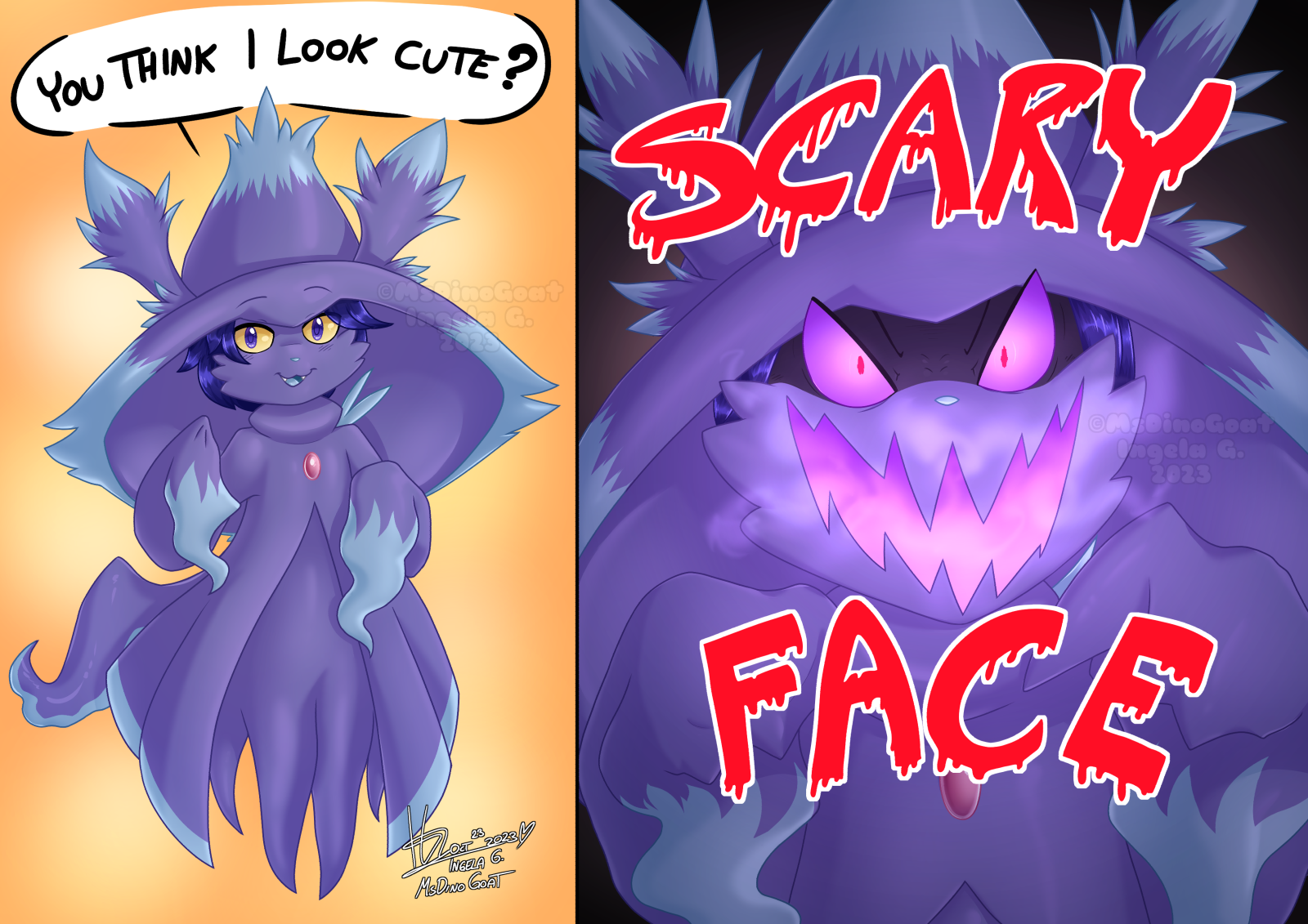 Nicks Scary Face by MsDinoGoat on DeviantArt