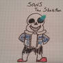 A poorly drawn Sans the skeleton