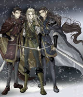 Legolas, Elladan, and Elrohir