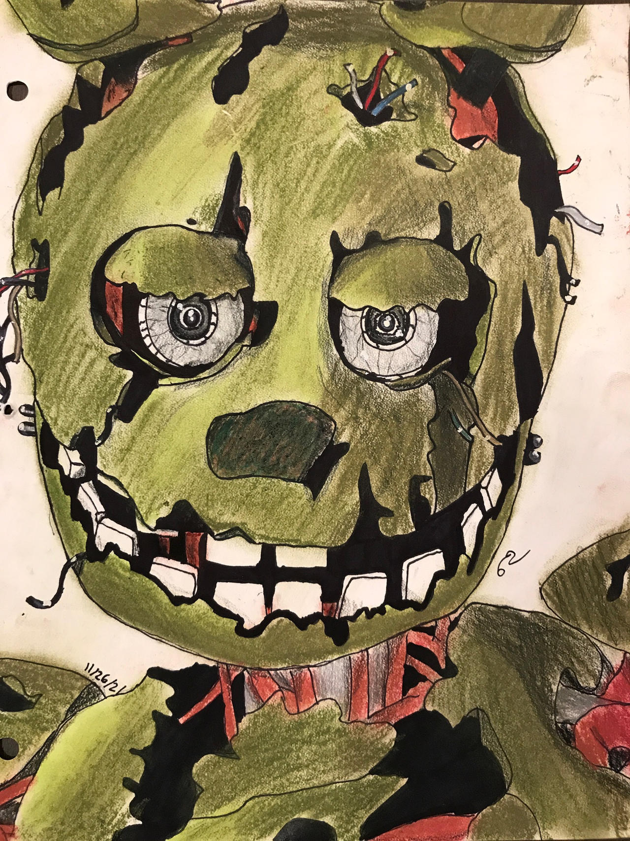 Springtrap drawing by SpringBunny101 on DeviantArt