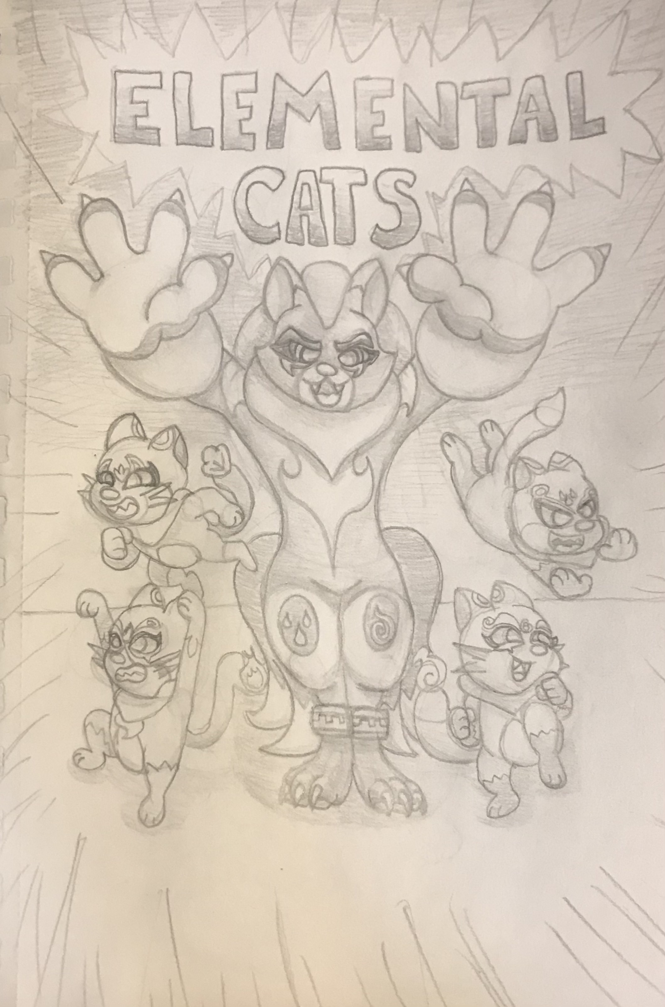 Elemental Cats Requested by A89iksm by BernE1 on DeviantArt