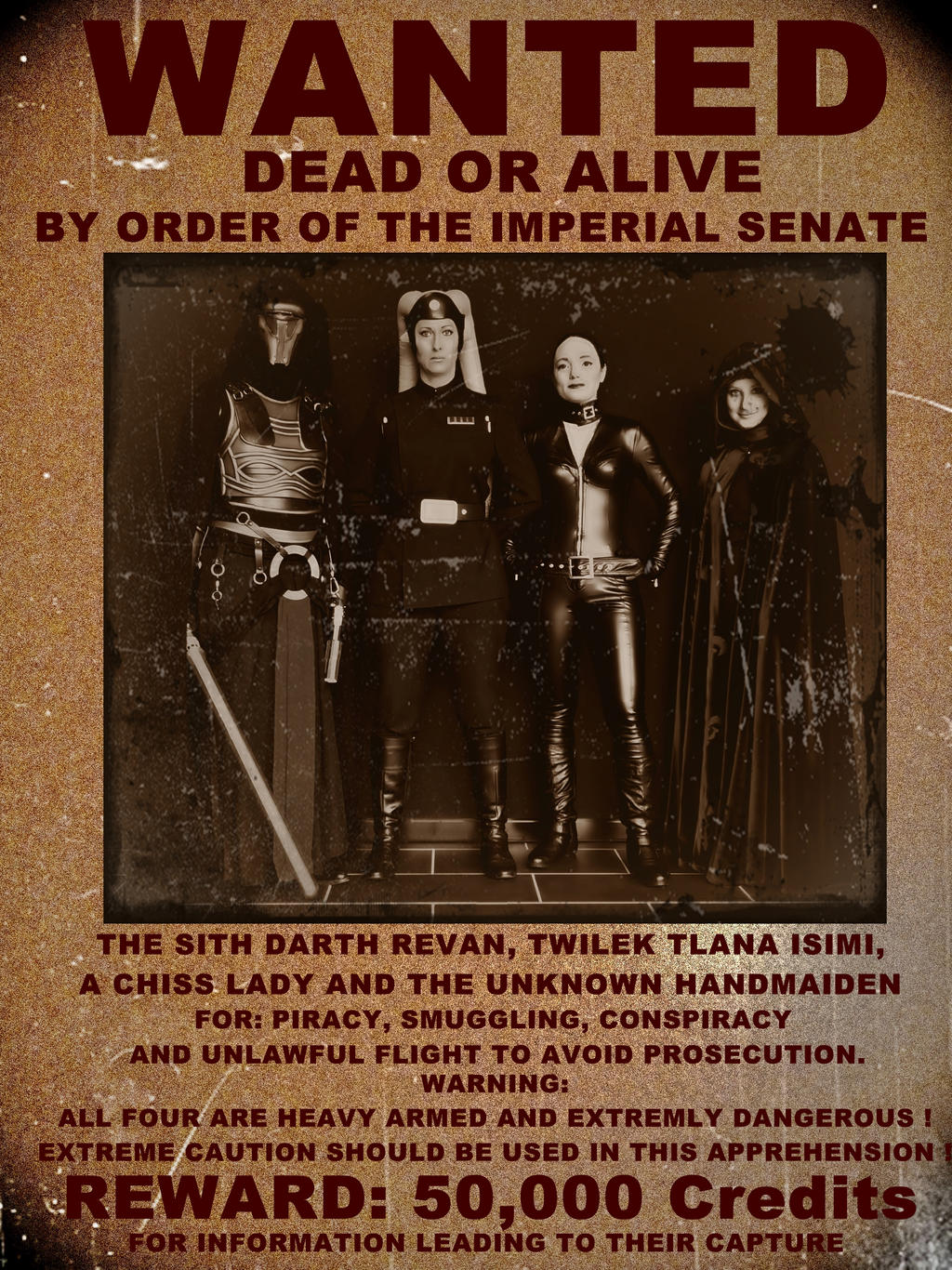 WANTED by the imperial Senate