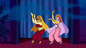 Daphne and Velma belly dancing