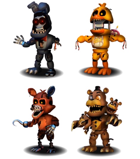 Nightmare Animatronics fnaf2 by Alexander133Official on DeviantArt