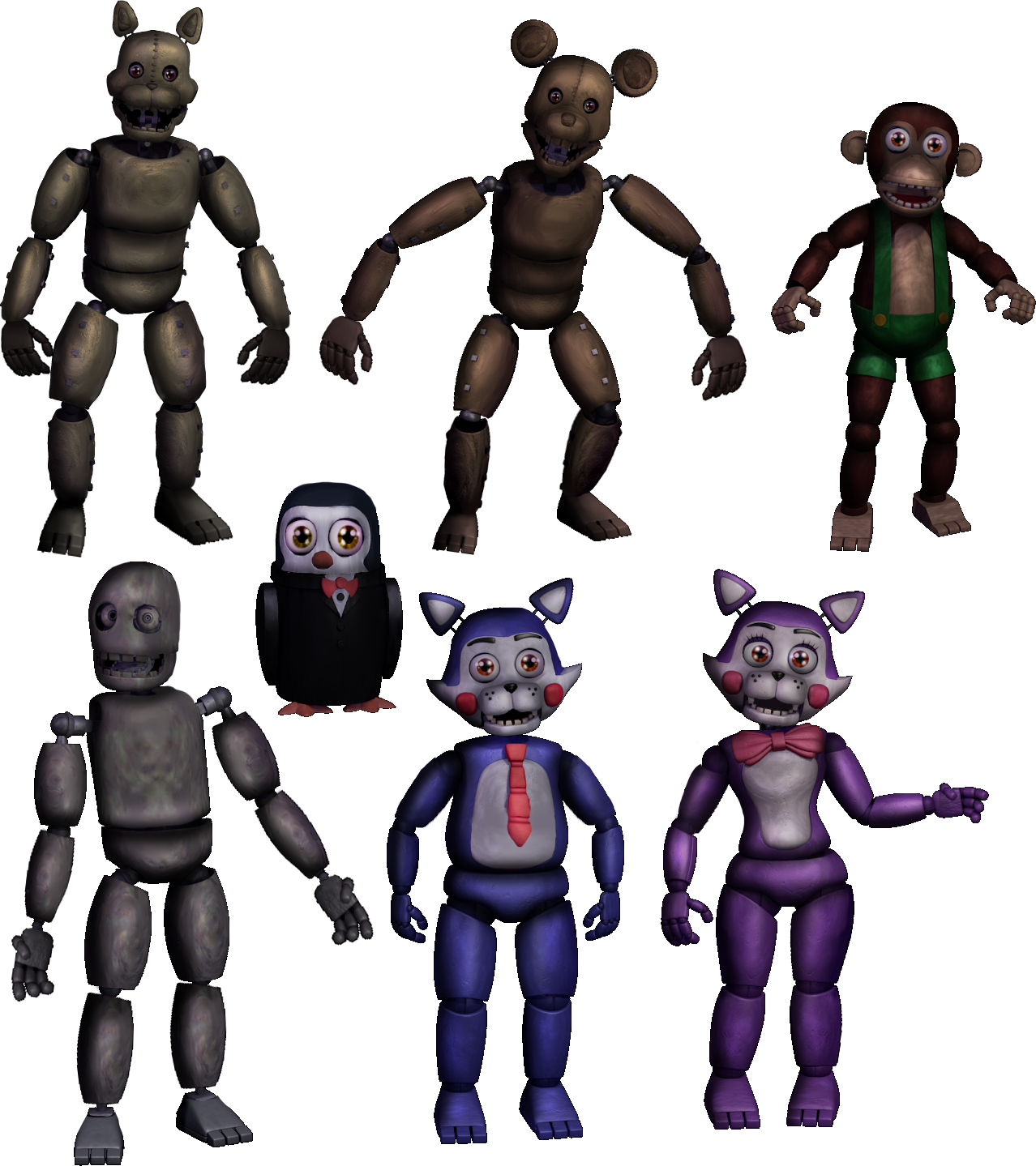 Nightmare Animatronics fnaf2 by Alexander133Official on DeviantArt