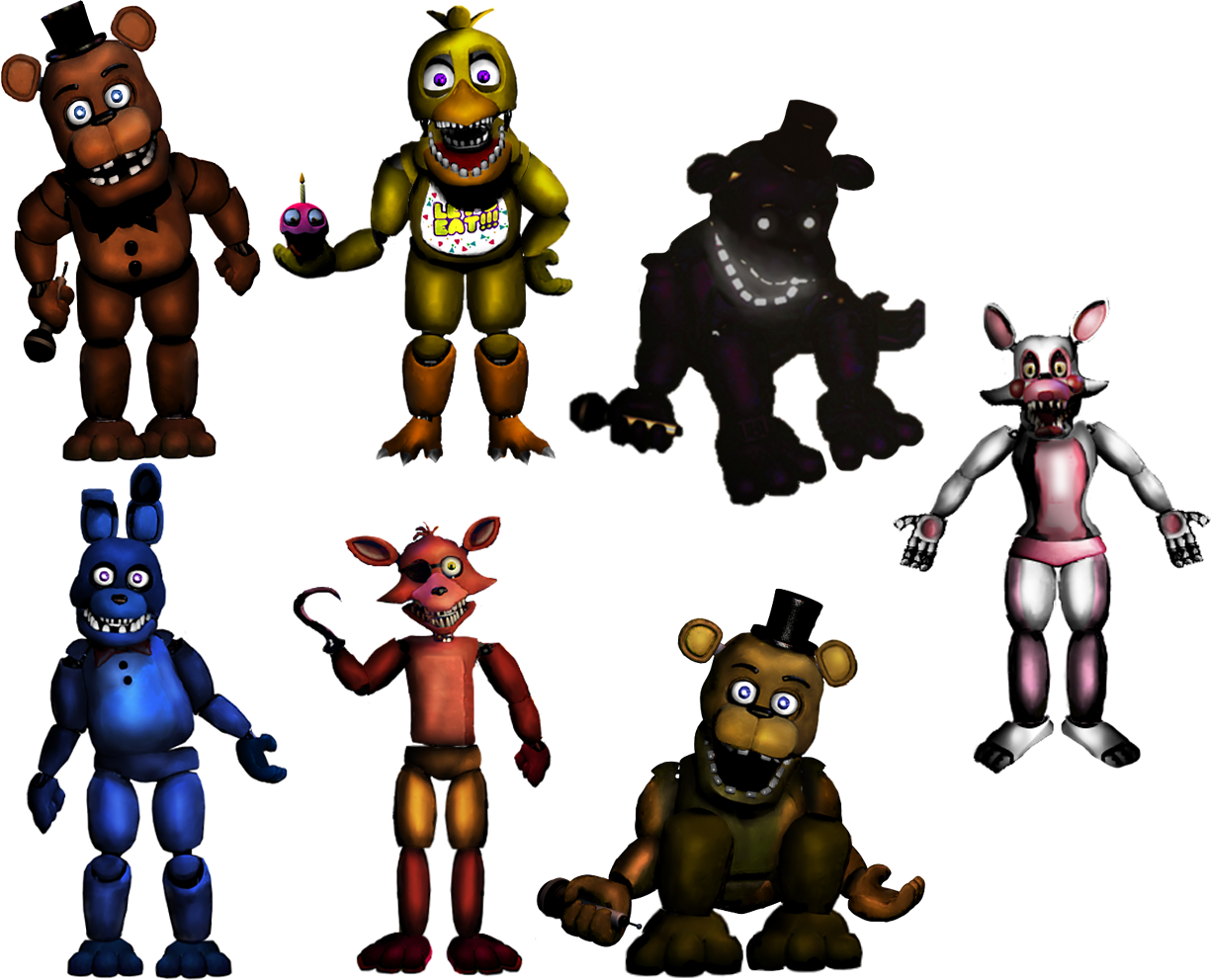 Fnaf6 FFPS Animatronics 8-bit by 133alexander on DeviantArt