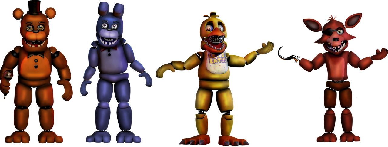 FNaF 2 UnWithered Animatronics by Will220 on DeviantArt