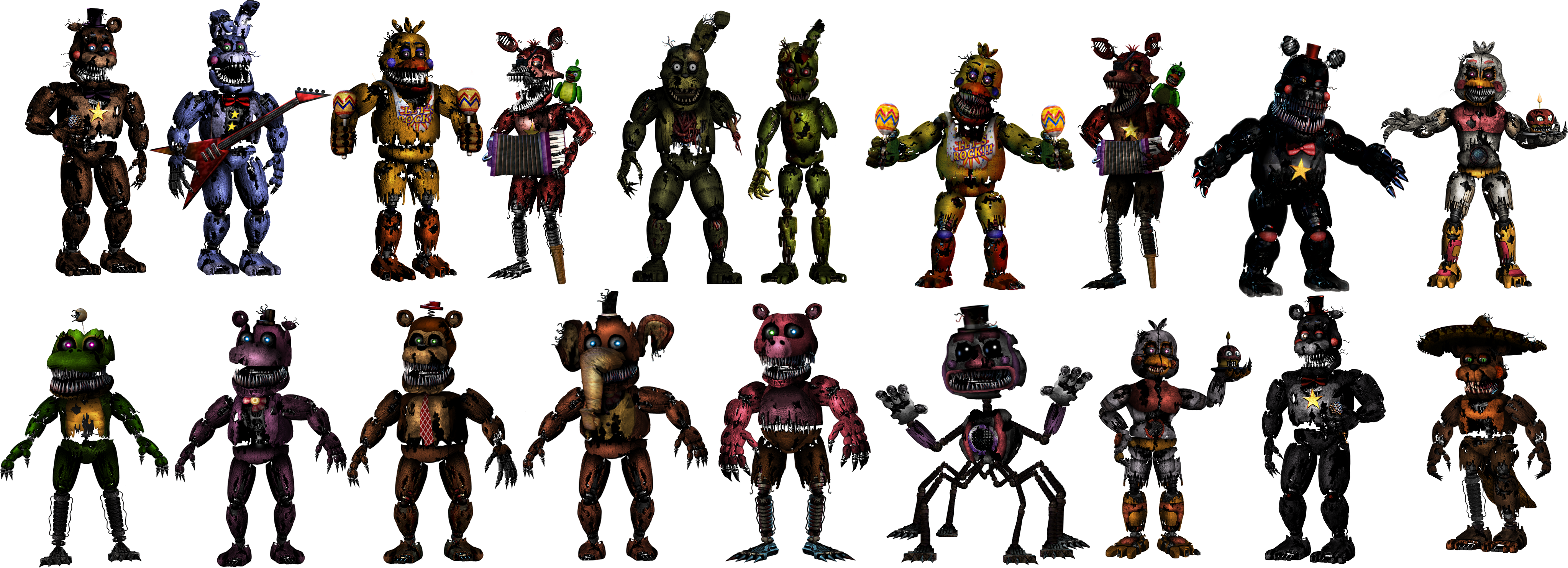 Adventure Animatronics Fnaf6 by Alexander133Official on DeviantArt