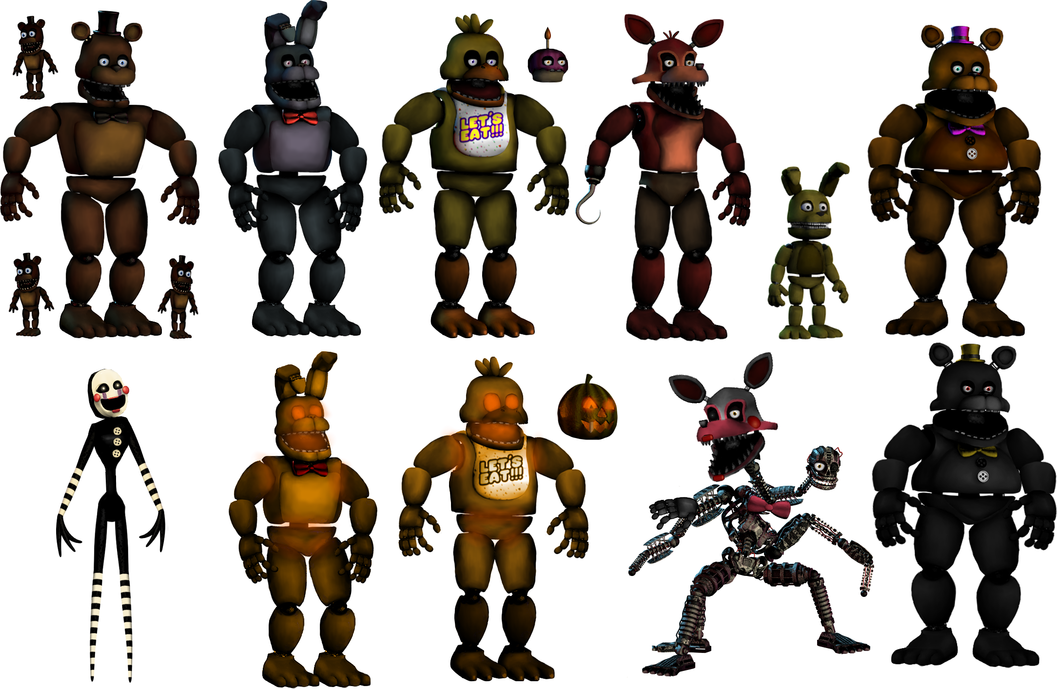 Funtime Animatronics FNAF2 by Alexander133Official on DeviantArt