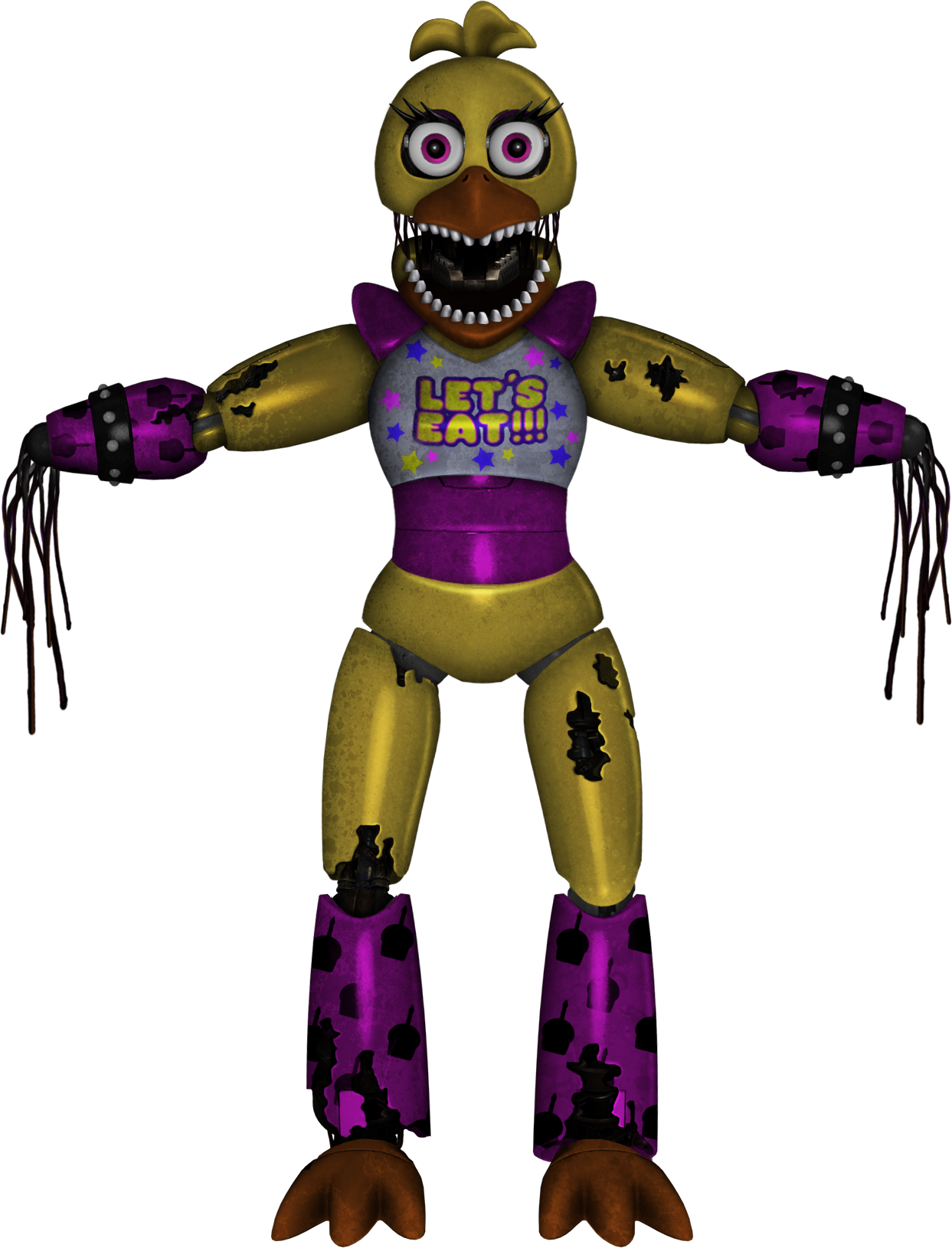 Withered Chica Suit Textures by DiscoHeadOfficial on DeviantArt