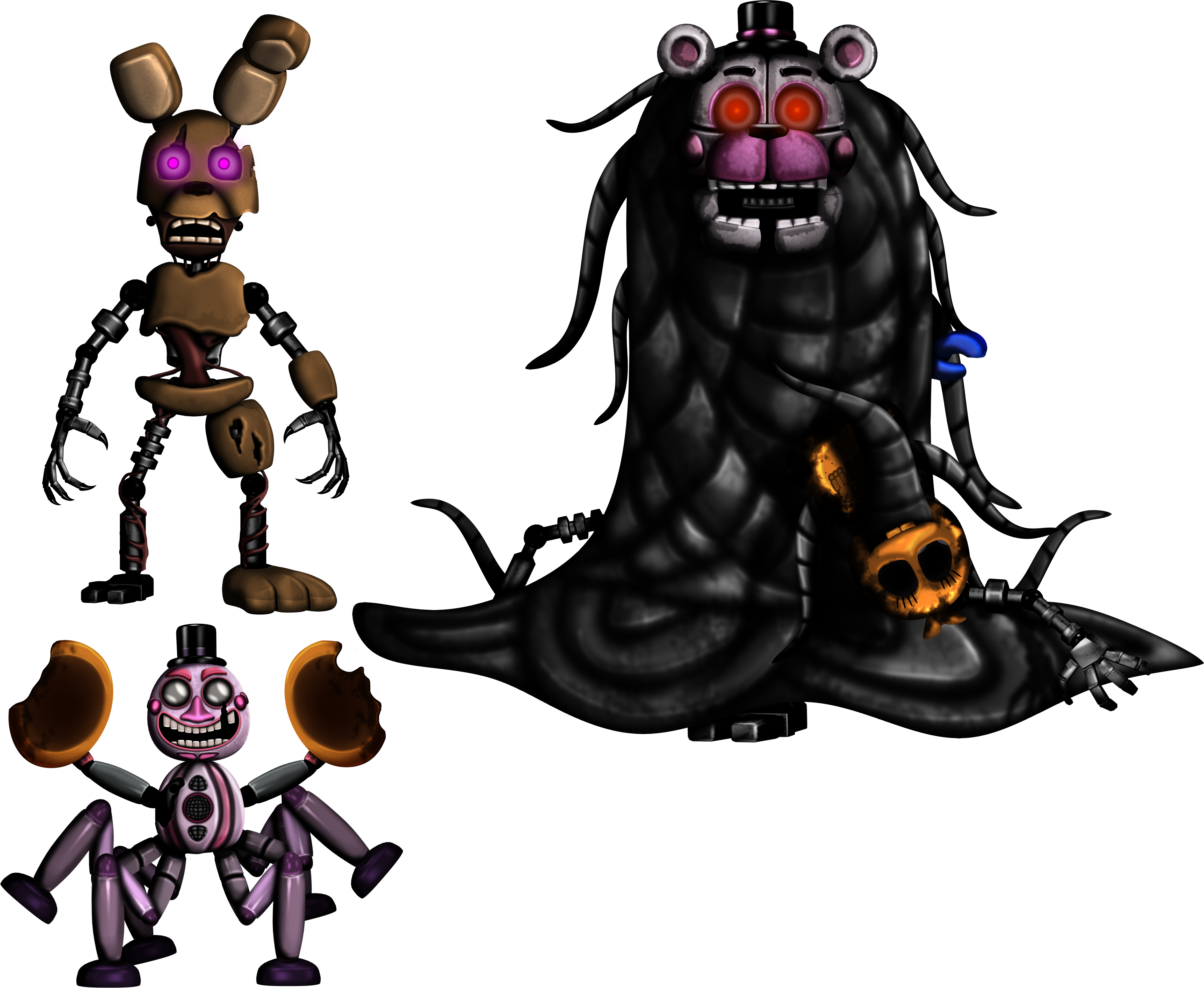 Nightmare Animatronics fnaf2 by Alexander133Official on DeviantArt