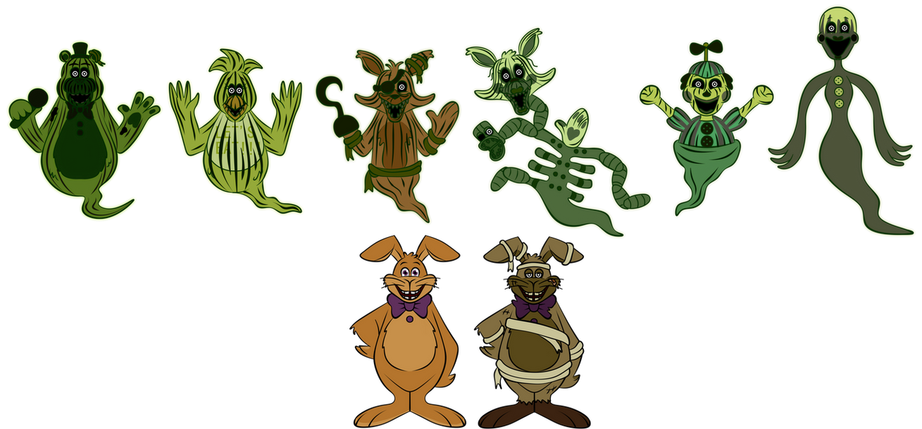 Pre Rotten Animatronics FNaF3 Animatronics: On Tour by Alexander133Official on DeviantArt