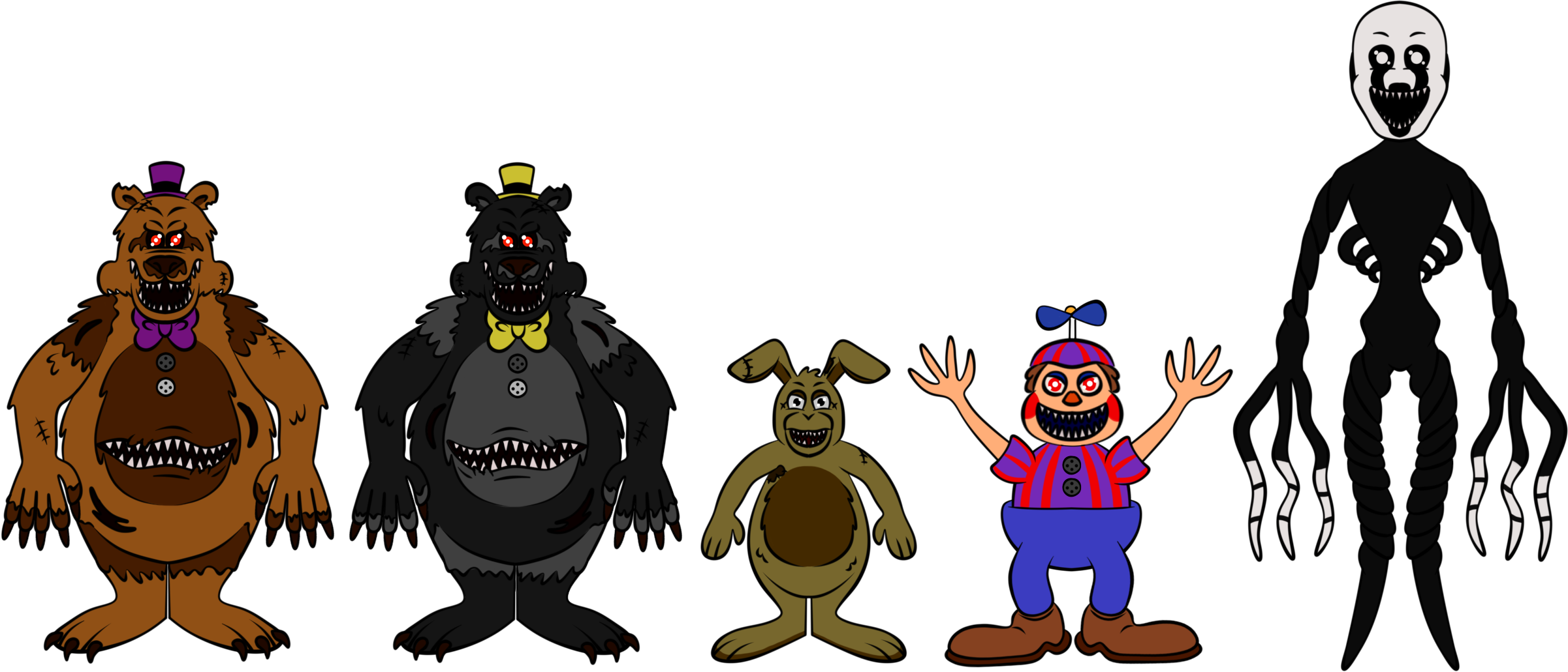 Fnaf 4 animatronics by ShizArtis8783 on DeviantArt