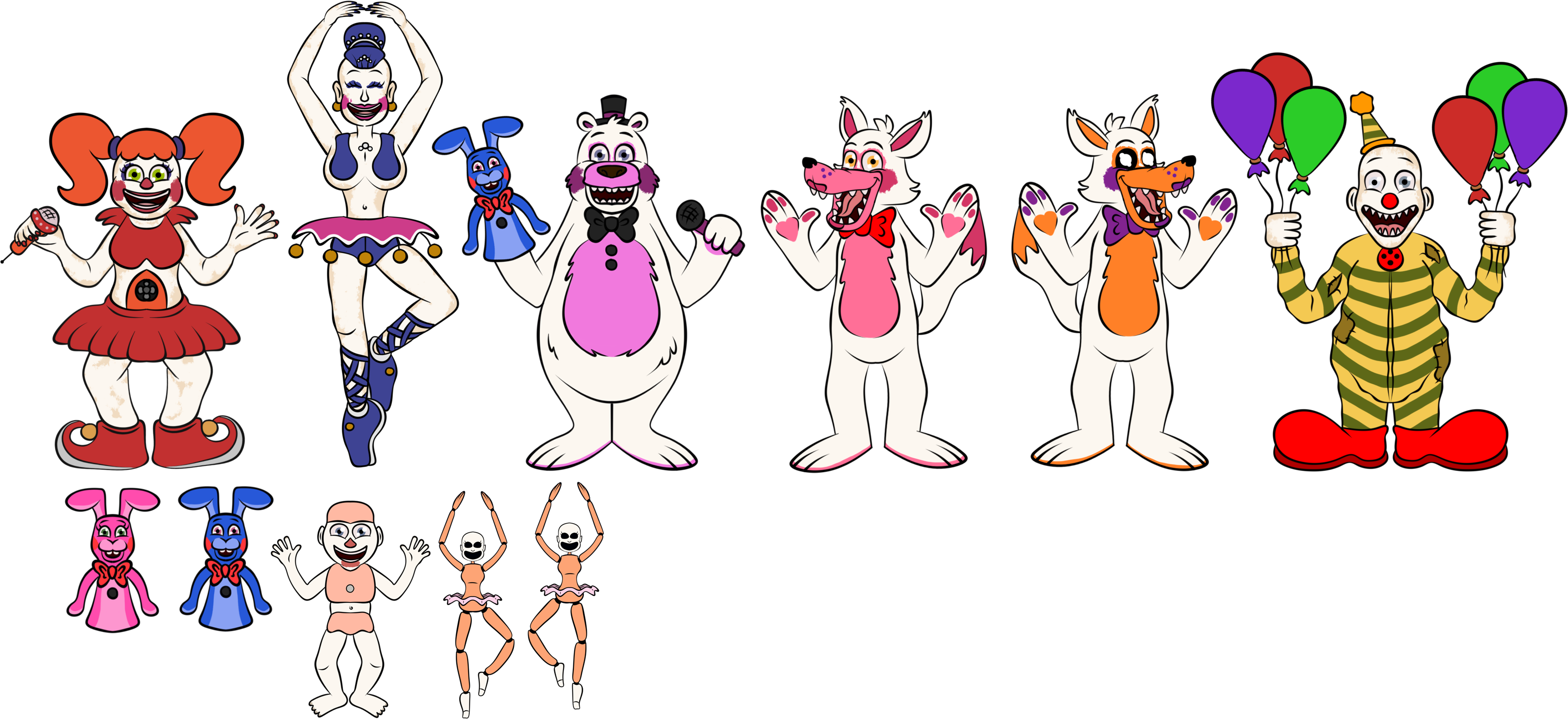 Funtime Animatronics Fnaf 6 by Alexander133Official on DeviantArt