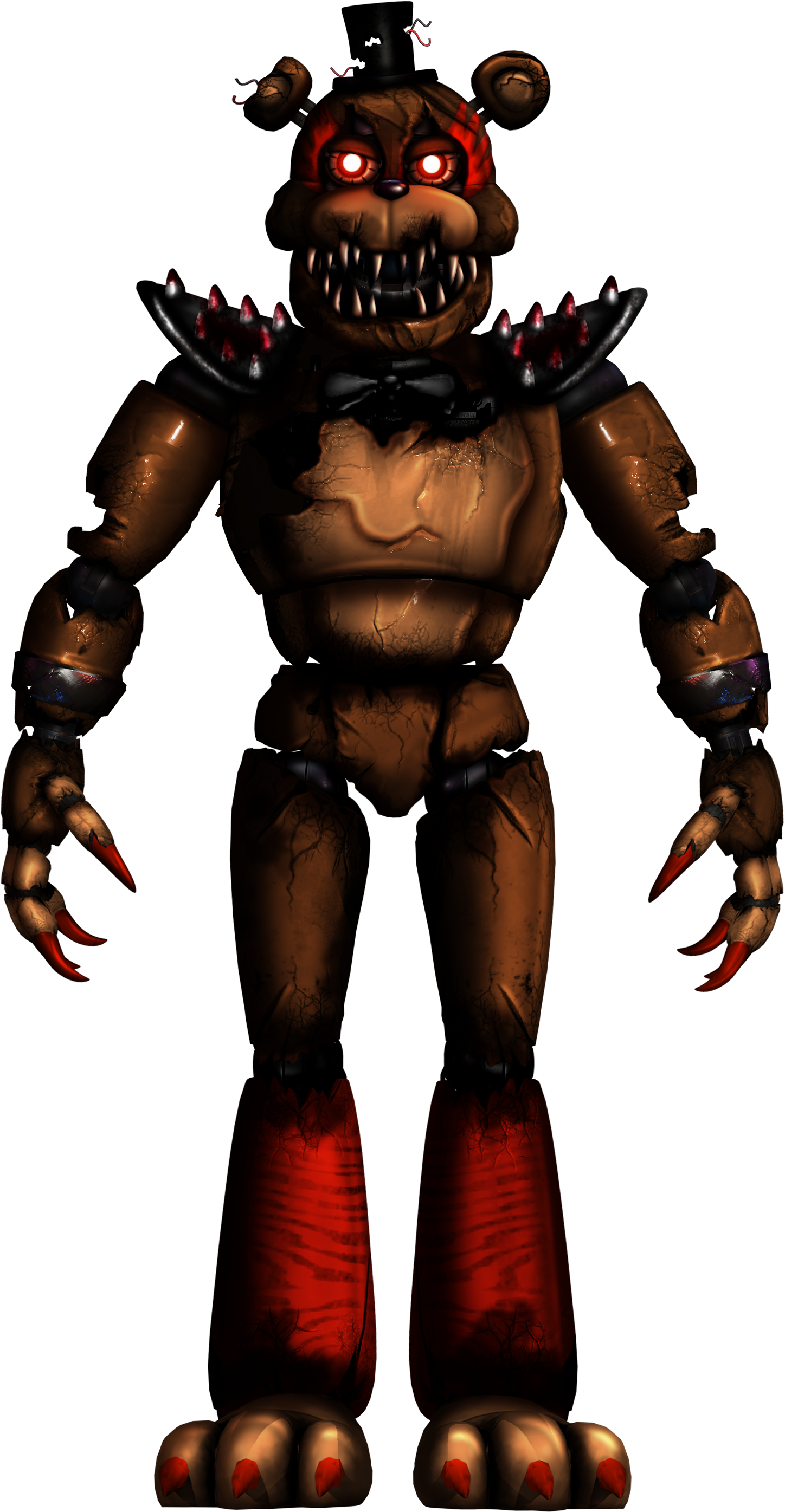 Nightmare Fredbear Character Render by TheUnbearable101 on DeviantArt