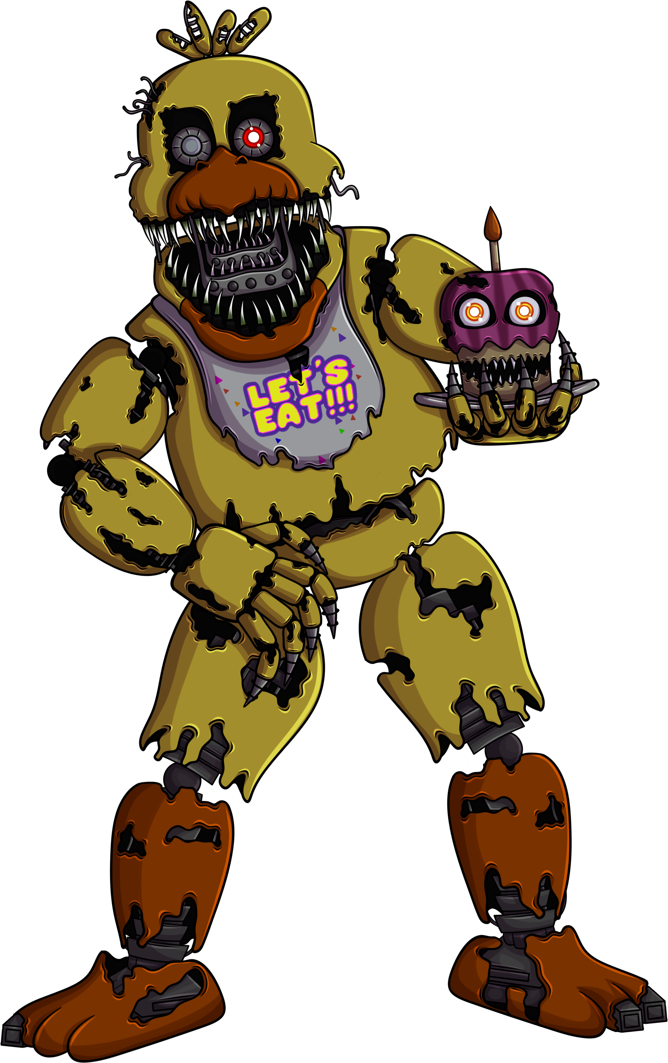 How to Draw Nightmare Chica  Five Nights at Freddy's 