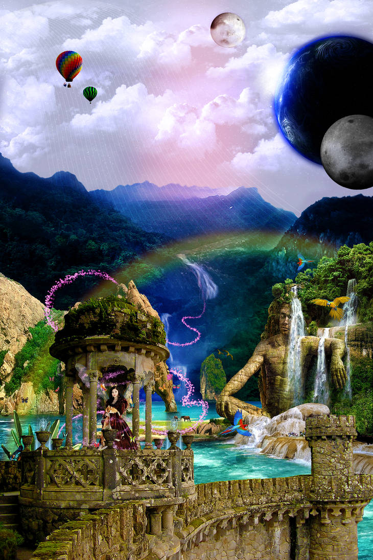 Fantasy Fallscape Fantasy Falls by angelusnhc on DeviantArt