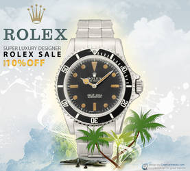 banner ad design for ROLEX WATCHES
