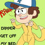 Dipper on a bed