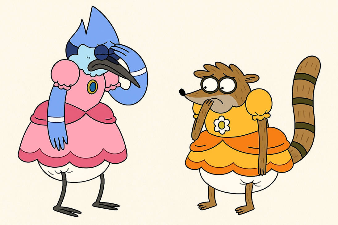 Padded Princess Mordecai aind Rigby by zgwrox on DeviantArt