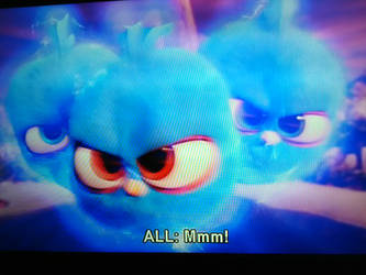 Flying Angry Blues as seen in the Angry Birds movi