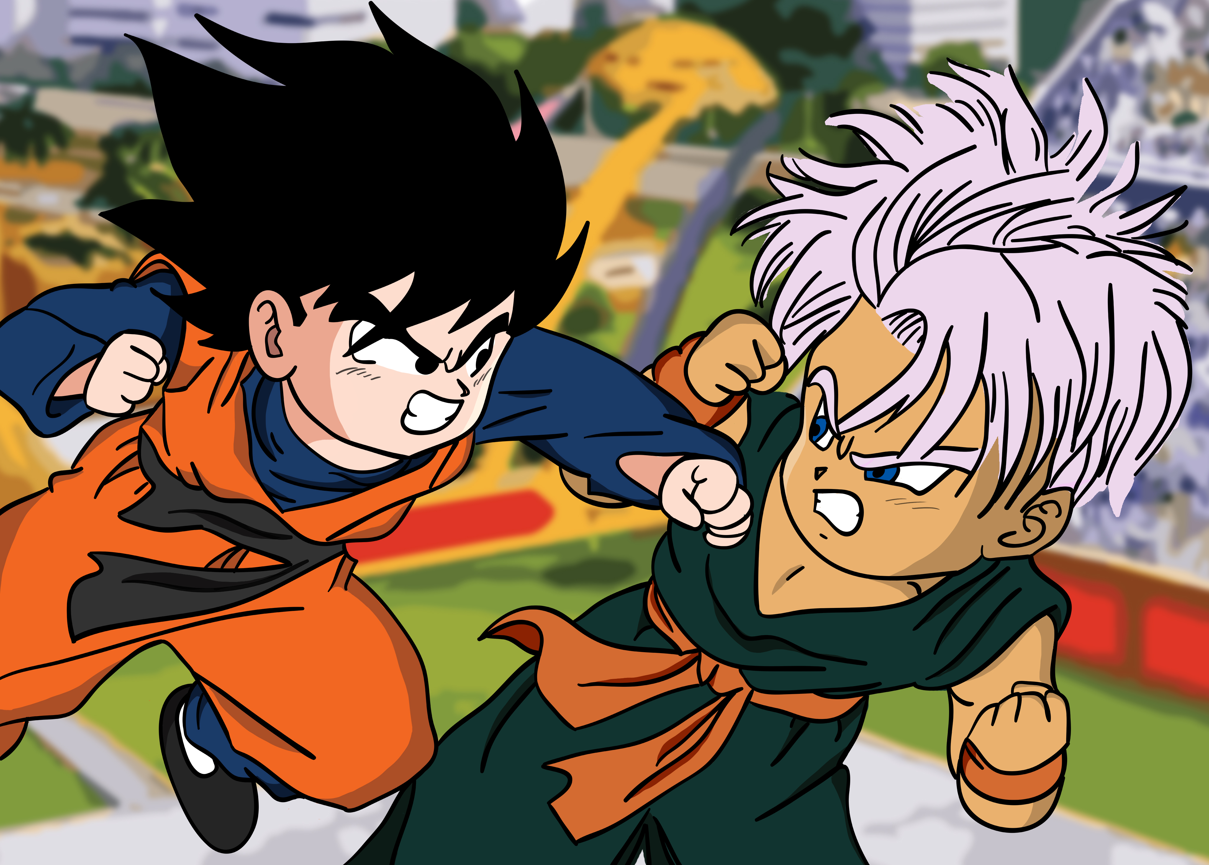 Goten vs Trunks