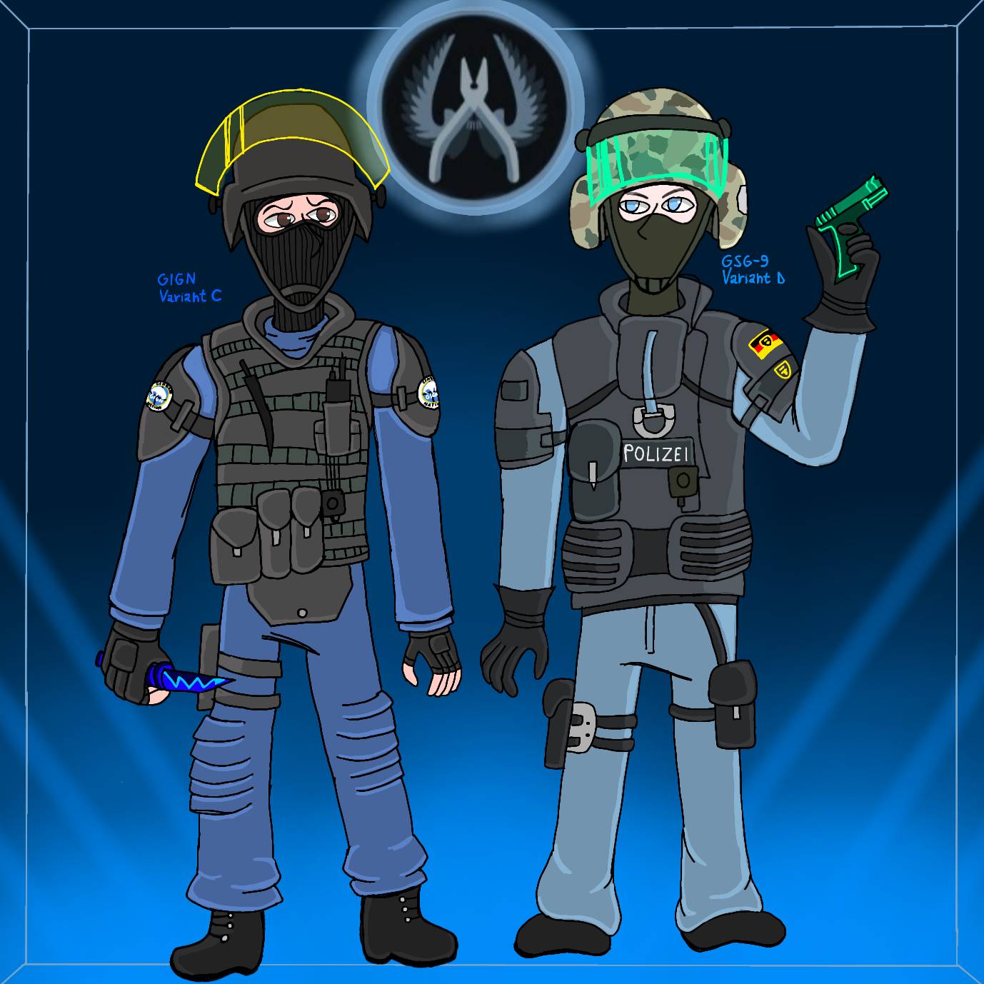 CS:GO fanart - GIGN Variant C and GSG-9 Variant D by iDqwerty on DeviantArt