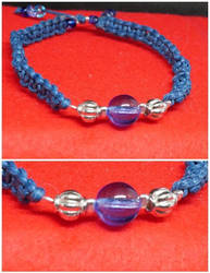 Men's/women's shamballa bracelet with blue beads