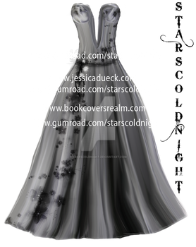 Grey dress PNG by starscoldnight