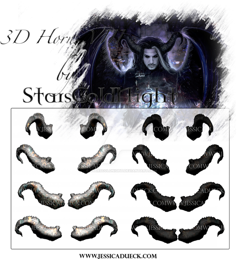 3D Horns VIII by starscoldnight
