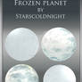 White frozen planets