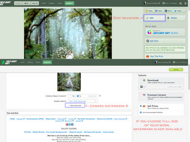 How to remove Deviantart watermark