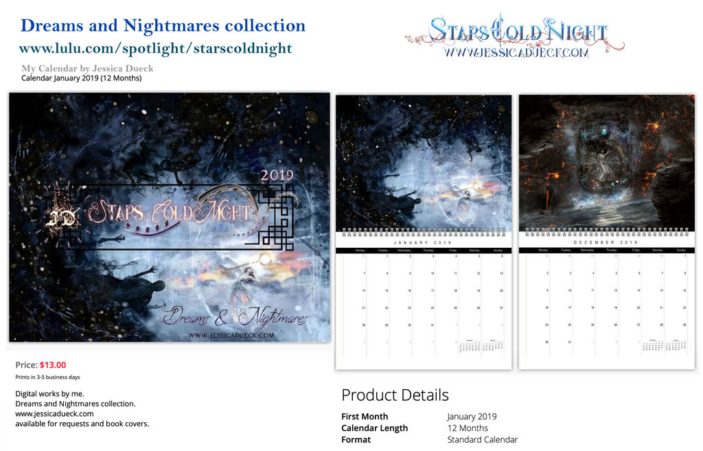 Lulu calendar 2019 by StarsColdNight on DeviantArt