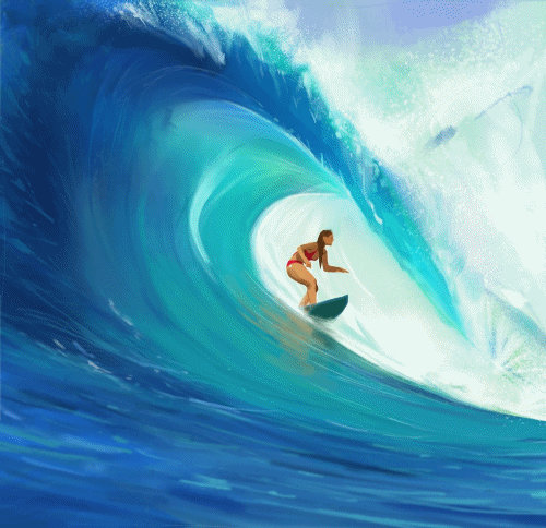 Surfing - Animated Version by TimTaller on DeviantArt