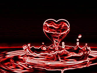 Neon Water heart