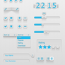 Clear White-Blue UI Elements