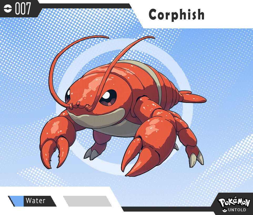 #007 Corphish by PokemonUntold on DeviantArt