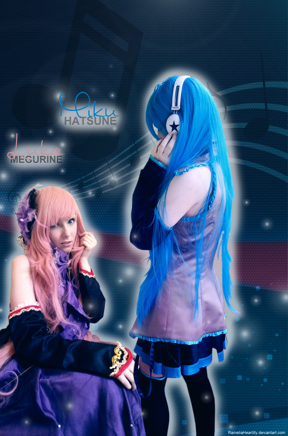 Luka Megurine And Miku Hatsune Cosplay