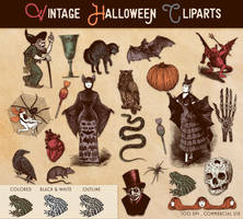 Vintage Halloween Cliparts