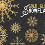 Gold glitter snowflakes