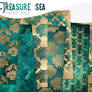 Treasure Sea - Damask paper pack